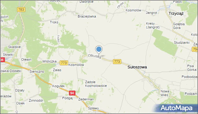 mapa Sułoszowa III, Sułoszowa III na mapie Targeo